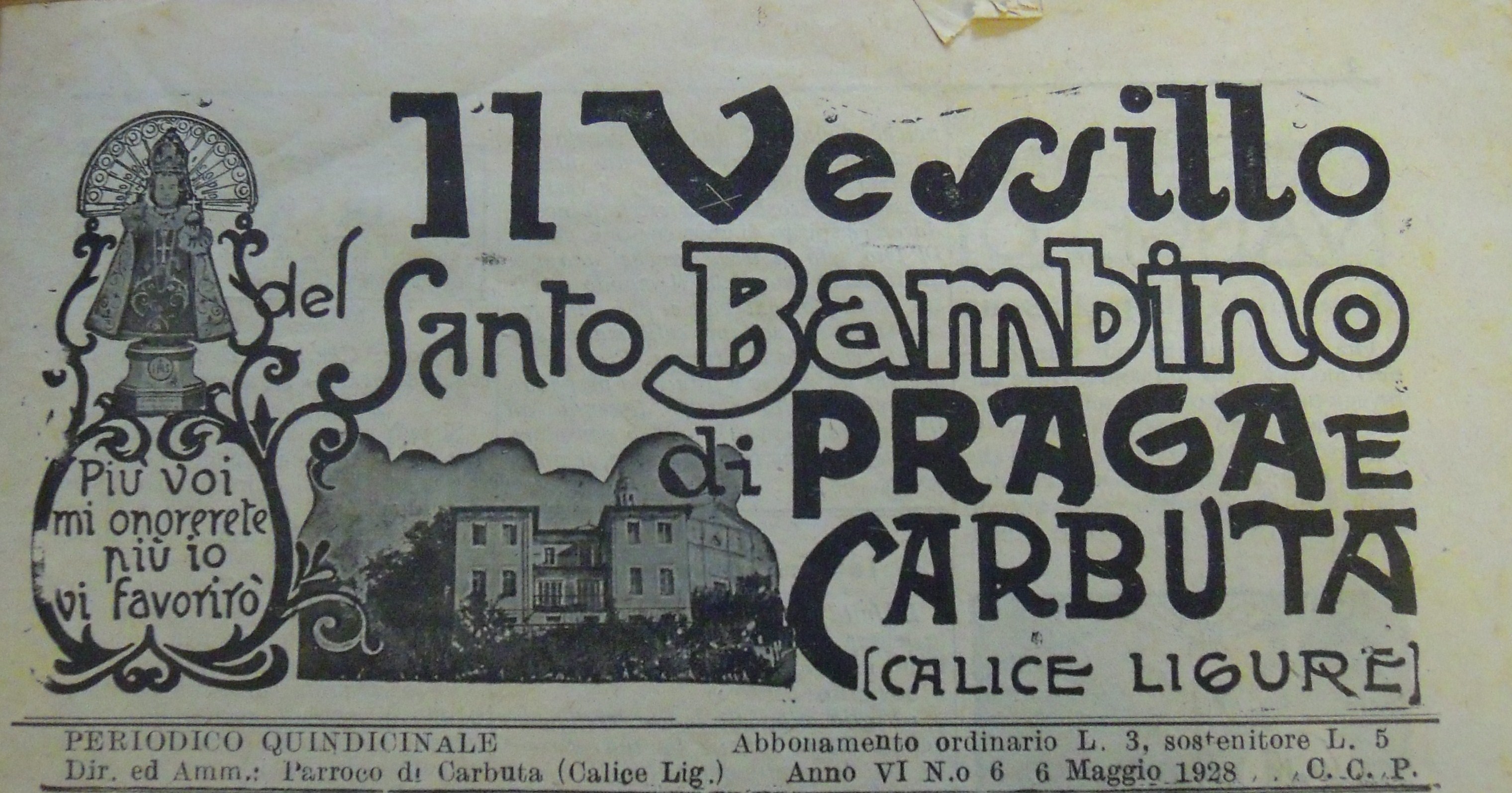 Carbuta - Santo Bambino di Praga: giornale1