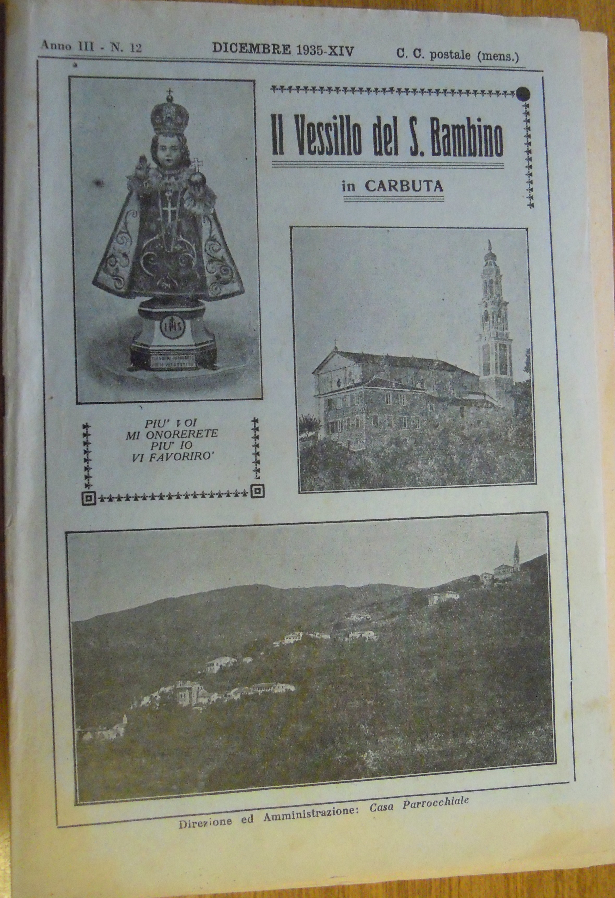 Carbuta - Santo Bambino di Praga: giornale3