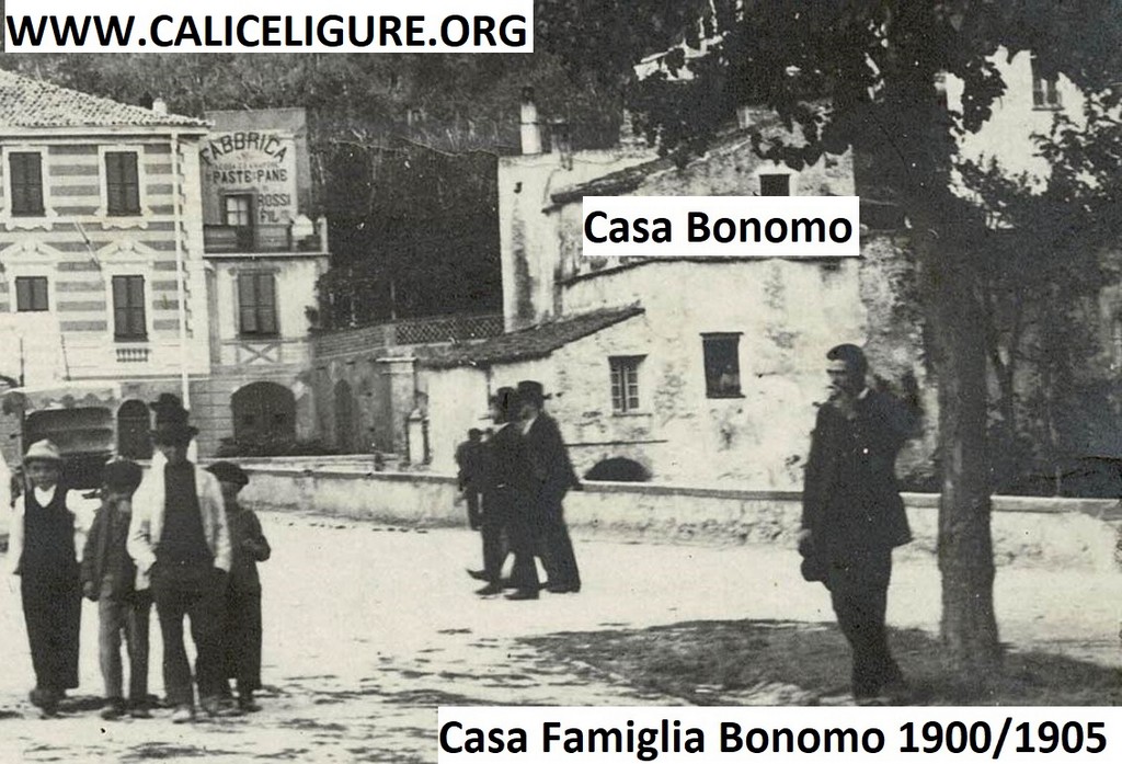 La  casa della famiglia Bonomo nel 1900/1905 circ